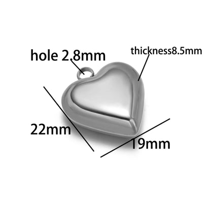 Heart Pendant Stainless Steel18k Gold Plated Hollow Heart Charm Pendant for DIY Jewelry Making Accessories Findings