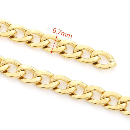 E385 Hot PVD Plated Cuban Chain Gold Silver Thunk Chain Permanent Stainless Steel Chain for Diy