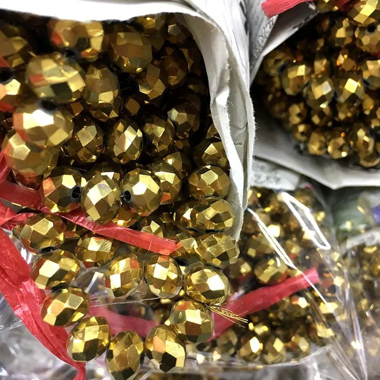 Wholesale Round Crystal 2/3/4/6/8/10/12mm Rondelle Glass Faceted Beads for DIY Jewelry Making