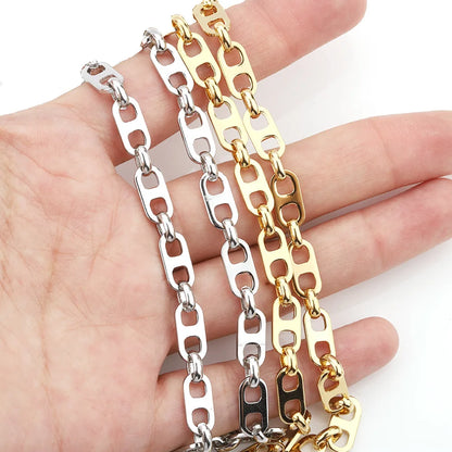 B1592 Popular Pig Nose Chain Hip Hop Necklace Chain Wholesales Stainless Steel Accessory