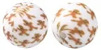 100PCS 15mm Silicone Round Printed Beads 2mm Hole Colorful Pattern Loose Beads for Bracelet Necklace DIY Jewelry Craft Making