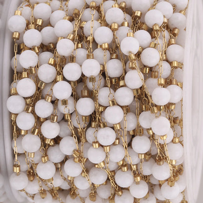B2082 Natural Raw Gemstone Beads Chain Ins Hot Stainless Steel Chain Necklace Jewelry Chain for Making
