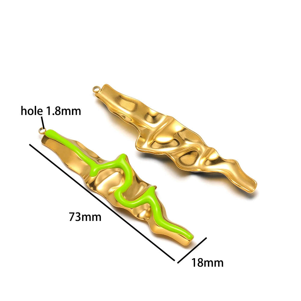 Fashion Stainless Steel 18k Gold Plated Irreguarl Shaped Charm Pendant for Jewelry Necklace Making Accessories