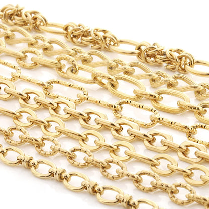 E235 Trunk Gold Silver Chain Waterproof Stainless Steel Chains Paper Clip Chains for Jewelry Custom Diy
