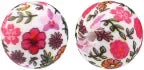 100PCS 15mm Silicone Round Printed Beads 2mm Hole Colorful Pattern Loose Beads for Bracelet Necklace DIY Jewelry Craft Making