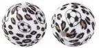 100PCS 15mm Silicone Round Printed Beads 2mm Hole Colorful Pattern Loose Beads for Bracelet Necklace DIY Jewelry Craft Making