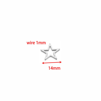 New Product Stainless Steel Gold Plated Charm Five-pointed Star Charm Pendant for DIY Jewelry Necklace Making