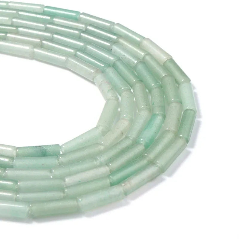 4x13mm Natural Round Tube  Stone Beads Jade Howlite Lapis Lazuli Quartz Tiger Eye Gemstone Bead for DIY Jewelry Making