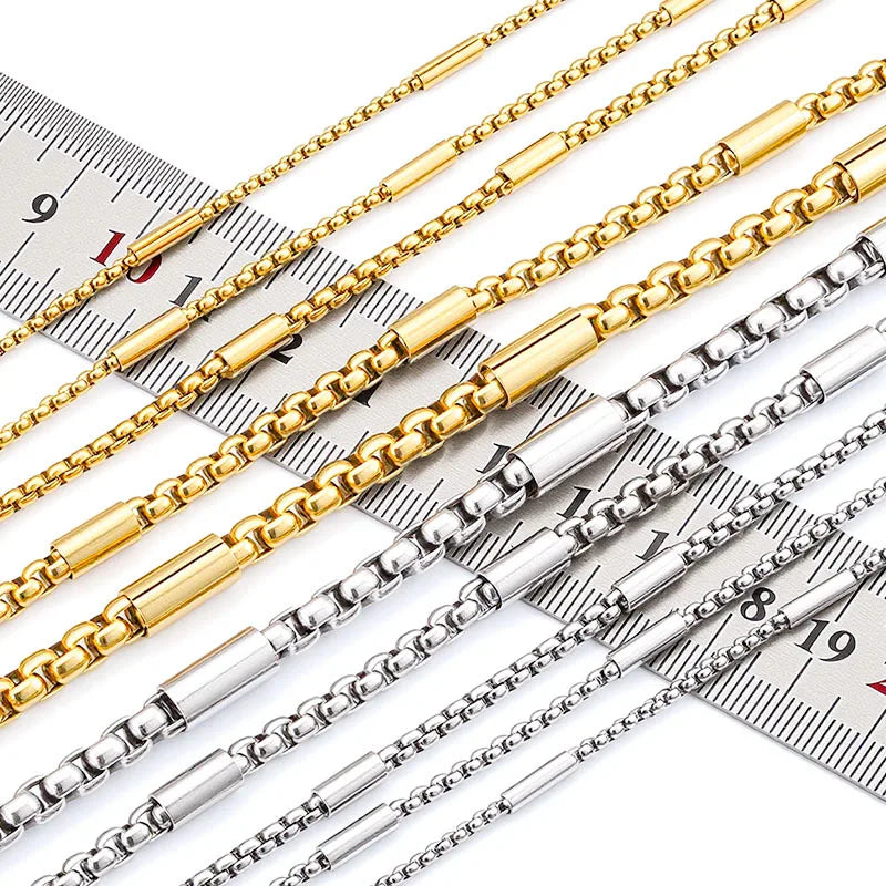 D146 Amazing Hot 18k Gold Plated Stainless Steel Chain Necklace Bracelet Making Jewelry Chain Wholesale