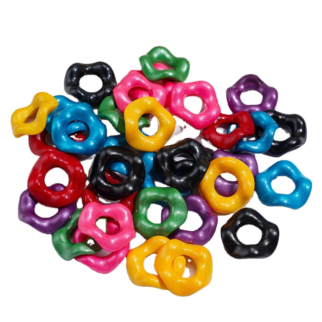 16MM Colorful Wave-shaped Interlocking Beads Stringing Jewelry Accessory for DIY Making Stringing Pen