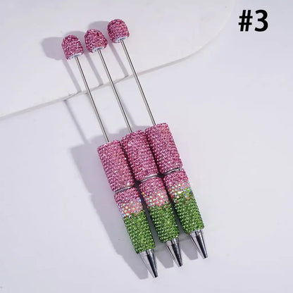 DIY Ballpoint Clay Pen Three Layers Full Rhinestone Bling Teacher Student Office Gift