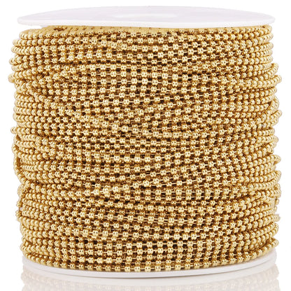 B4591 No Fade Roller Gold Plated Chain Vacuum Stainless Steel Chain Ball Beads Chain for Jewelry Diy 2.5mm