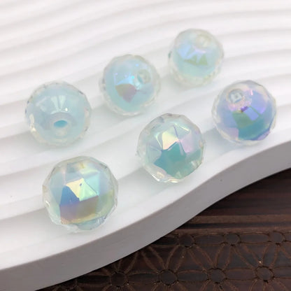 100pcs 16mm Rainbow Candy Globe Acrylic Bead Transparent Bead in Bead Round Loose Beads for DIY Jewelry Craft