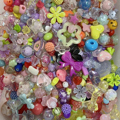 DIY Transparent Acrylic Beads Handmade Material for Jewelry Making  Bracelet Mobile Phone Chain Mixed Shapes Key Chain