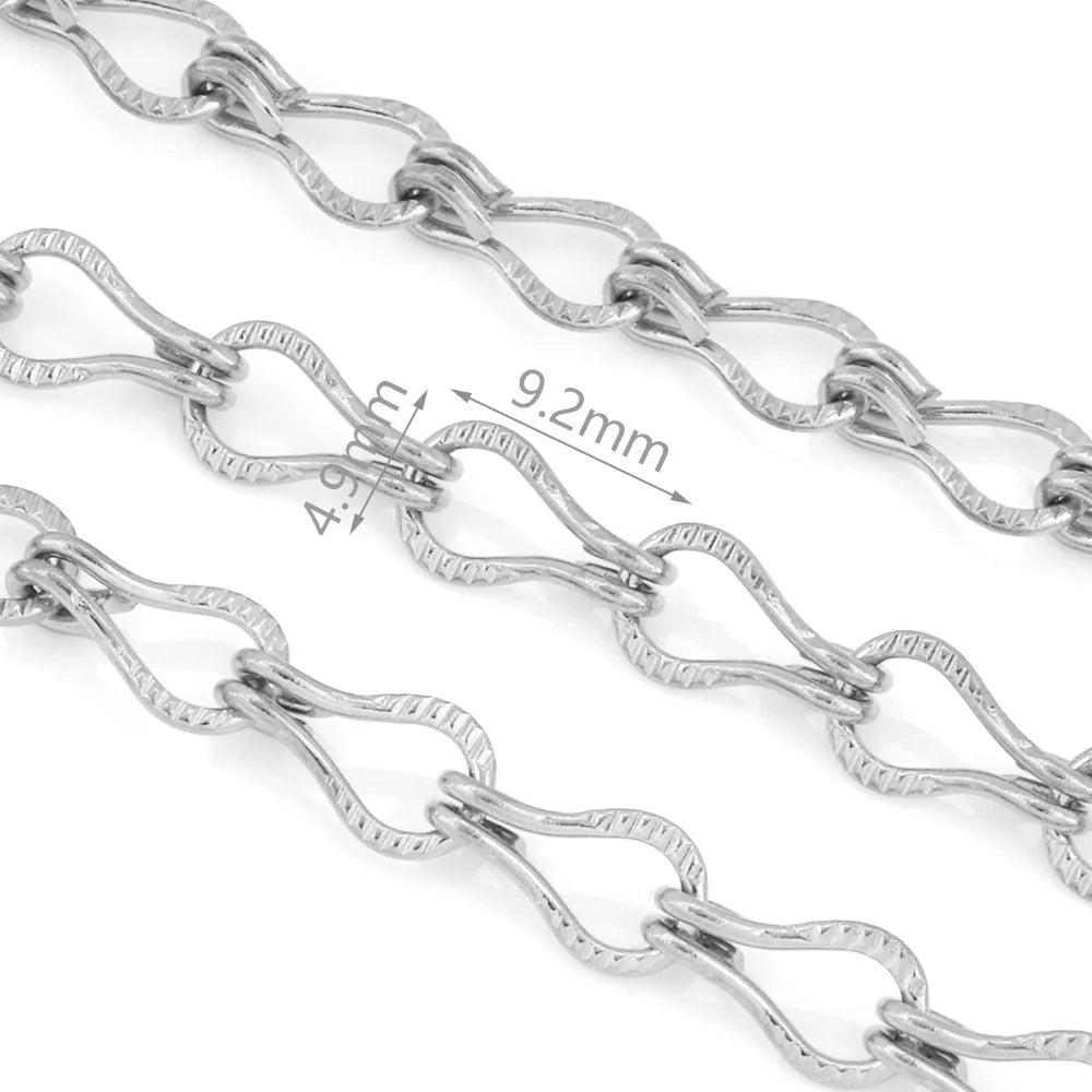 E483 High Quality Stainless Steel Cross Chain Wholesale Jewelry Silver Gold Chains for Women Men