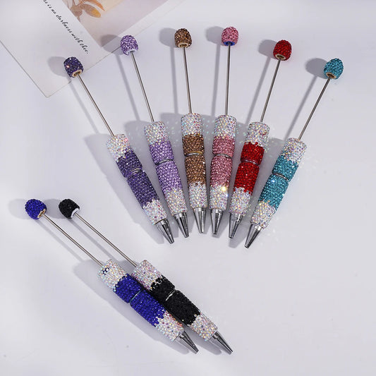 DIY Bling Beadable Pens with Full Clay Rhinestone Cover, Decorative Ballpoint Pens