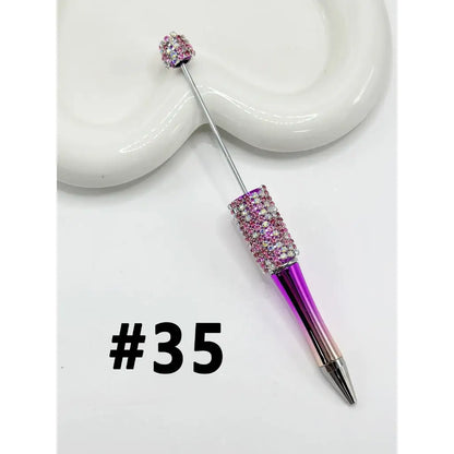 Hot Sale Durable Plastic DIY Ballpoint Pen Multi Color Rhinestone Chain Bling Sparkle Gift