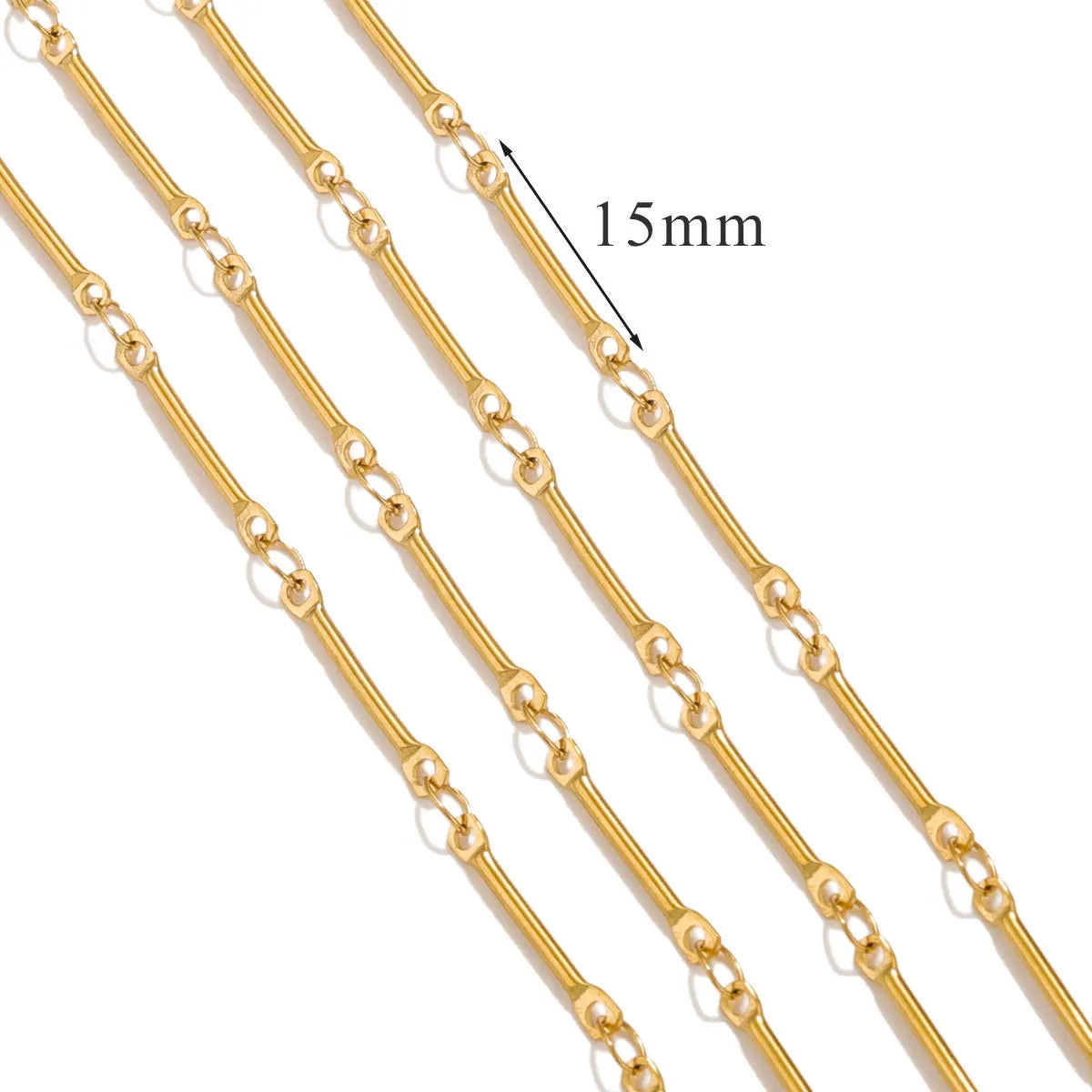 A2913 Fashion 18k Gold Plated Stainless Steel Chain Silver Necklace Bracelet Bulk Chain for Jewelry Diy Making