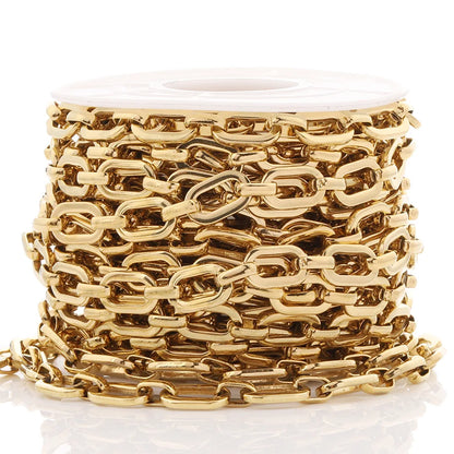 D054 Non Tarnish Top 18k Gold Plated Stainless Steel Chain Bulk Link Necklace Bracelet Making Diy Chain Findings