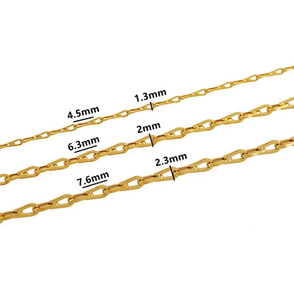 D722 Amazing Cute Dainty Chain 18k Gold Plated Stainless Steel Chain  Bulk Roll for Necklace Bracelet Making