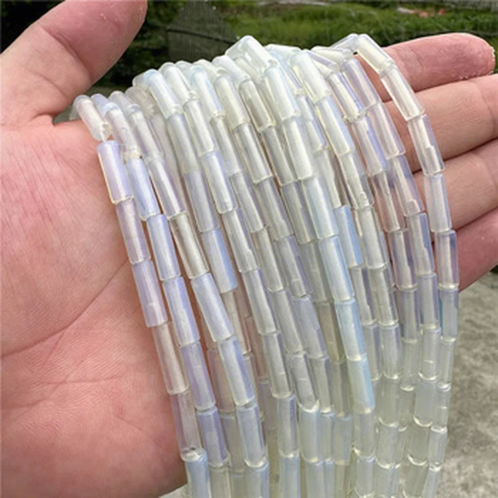 4x13mm Natural Round Tube  Stone Beads Jade Howlite Lapis Lazuli Quartz Tiger Eye Gemstone Bead for DIY Jewelry Making