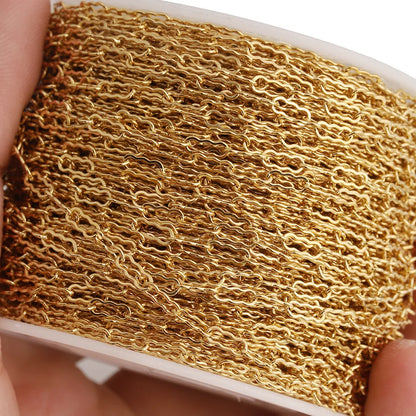D265 High Quality Peanut Shape Bulk Roll Chain Stainless Steel Necklace Bracelet Chain Making Diy Wholesale