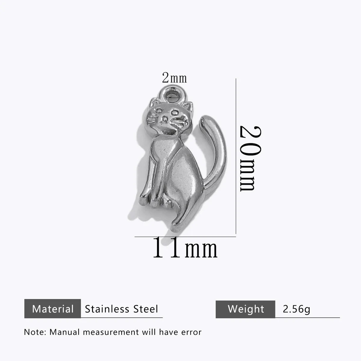 Trendy Stainless Steel 18k Gold Plated Moon Tellurion cat Charms Pendant for DIY Jewelry Necklace Making