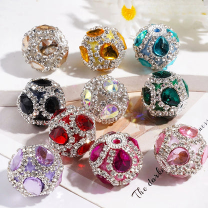 DIY Acrylic Beads Water Drop  Clear Rhinestone Chain for Bracelet Keychain Making
