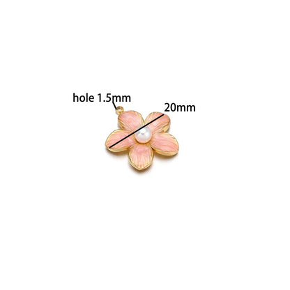 Wholesale DIY Jewelry Finding Stainless Steel 18k Gold Plated Multi Colore Flower Charm Pendants for  Jewelry Necklace Making
