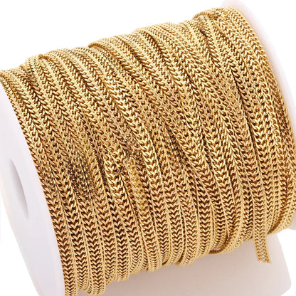 E409 Fashion Jewelry Hip-Hop Style Gold Plated Double Rows Cuban Chain Stainless Steel Necklace for Men Women