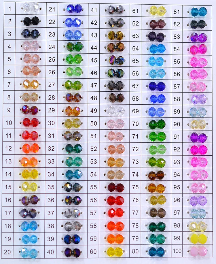 Wholesale Round Crystal 2/3/4/6/8/10/12mm Rondelle Glass Faceted Beads for DIY Jewelry Making