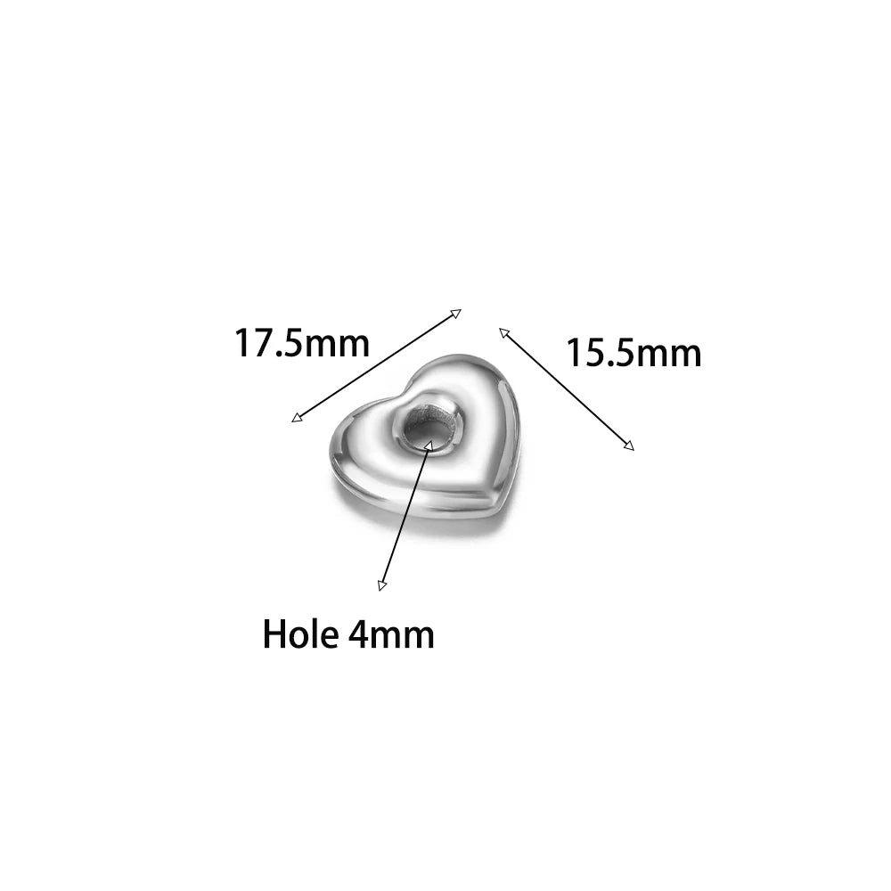Non Tarnish Stainless Steel18k Gold Plated Hollow Star Heart Square Flower Charms Pendant for DIY Jewelry Earring Making