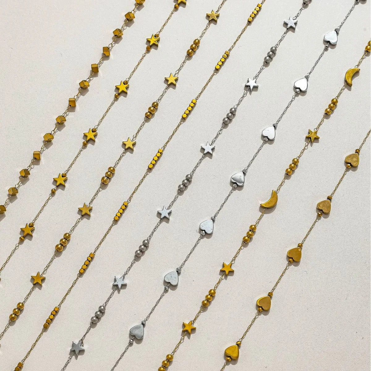 D985 Fashion Star Heart Moon Handmade Stainless Steel Chain Necklace Bracelet Diy Roll Bulk Chain for Jewelry Diy