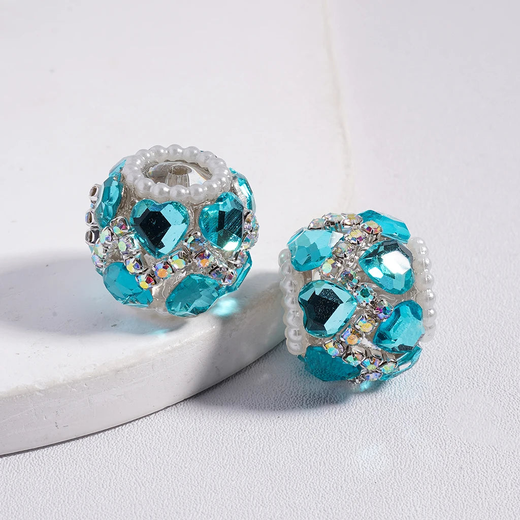 Factory-Supply Heavy-duty Full-Drill Round Colorful Acrylic/Plastic/Lucite Flower Ball Beads DIY Pen Beads Craft