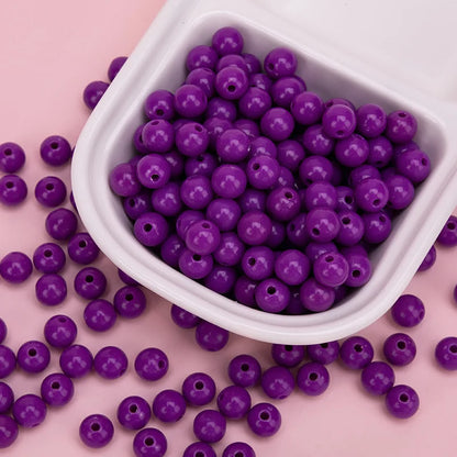 500g Wholesale Lucite Beads 4-10mm Multi Color Acrylic Beads for Crafting