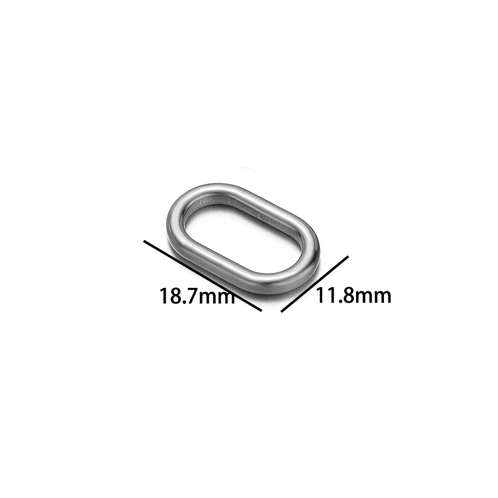 18K Gold Plated Stainless Steel Irregular Textured Oval Charm Pendant for Jewelry Necklace Earring Making Accessories