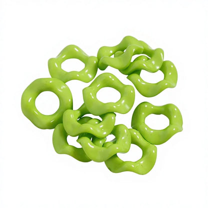Solid Color Acrylic Beads with Wavy Shape Spacer for Pen Accessories Large Hole 20mm