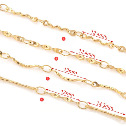 B4790 Waterproof Stainless Steel Chain 18k Gold Pressed Chain Bulk Chain for Jewelry