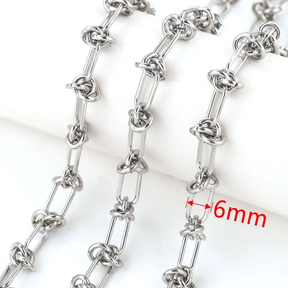 A1517 High Quality Multi Stainless Steel Chain Oval Necklace Bracelet Bulk Chain for Jewelry Making Diy