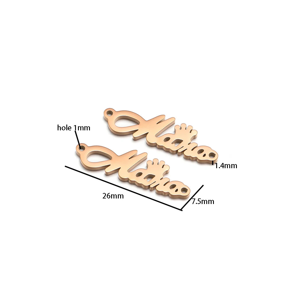 New Arrivals 18k Gold Plated Stainless Steel Crown Mama Charm Pendant for Necklace Jewelry Making Jewellery Accessories
