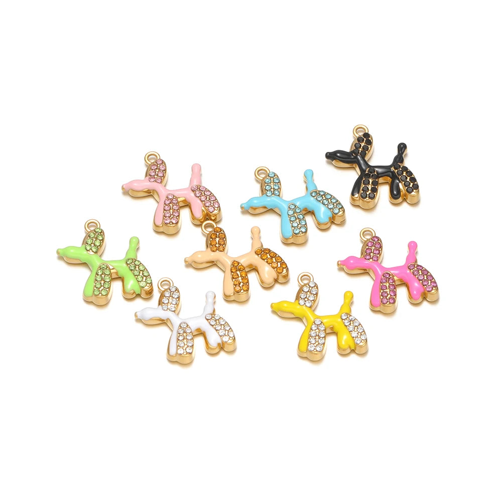 Enamel Charms 18k Gold Plated Stainless Steel Double Hole Pearl Charm Pendant DIY Jewelry Making Accessories Jinrou