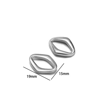18K Gold Plated 304 Stainless Steel O-Shape Lip-shape Irregular Oval Charm Pendant for Necklace Supplies Bracelet Jewelry