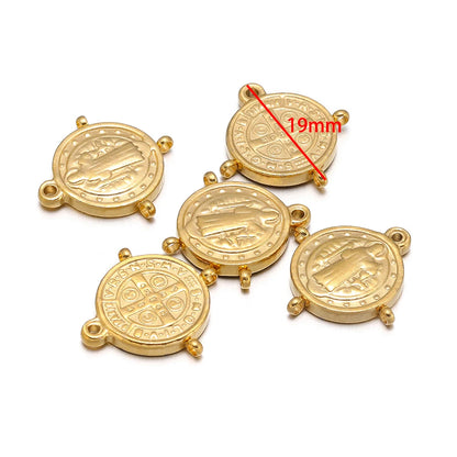 Newest Stainless Steel 18k Gold Plated  Jesus Christ Cross Pendant Charm for Jewelry Necklace Making Accessories