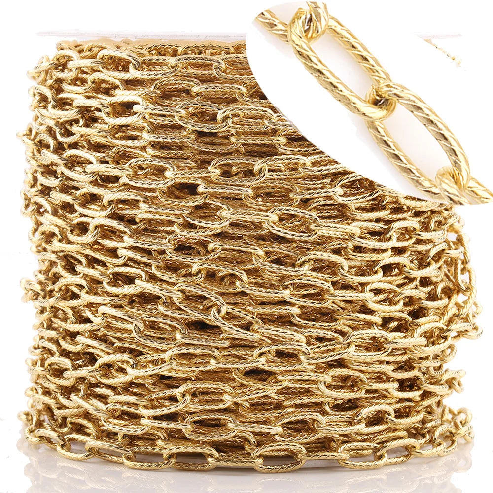 A716 Non Tarnish Gold Silver Stainless Steel Chain,oval High Quality Necklace Bracelet Chain Jewelry Accessory
