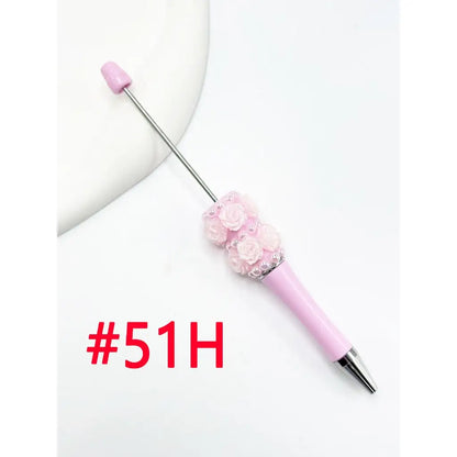 DIY Beadable Pen with Small Flower Pearl Solid & Ombre Colors for Party Favors Bulk