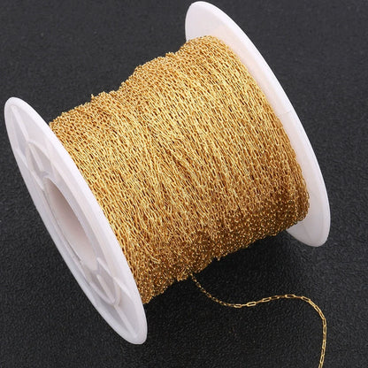 B352 High Quality Thin Chain 0.25mm Cross Shaped Chain Beaded Chain for Bracelet Making