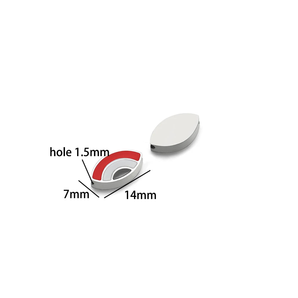 New Trend Stainless Steel Gold Plated Dripping Oil Eyes Enamel Small Fish Charm Pendant for Jewelry Making Wholesale