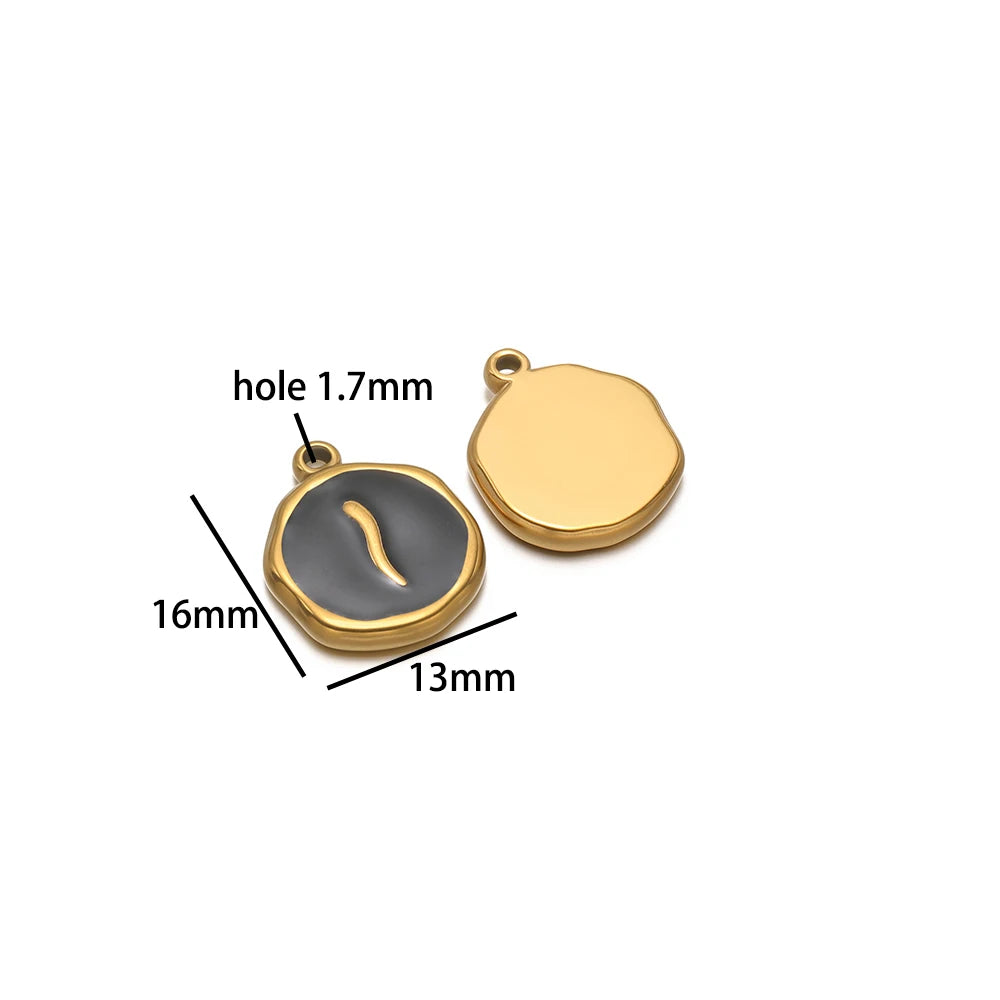 Factory DIY Charm 18k Gold Plated Stainless Steel Enamel Cross Dog Paw Pendant for Women Necklace Jewelry Making
