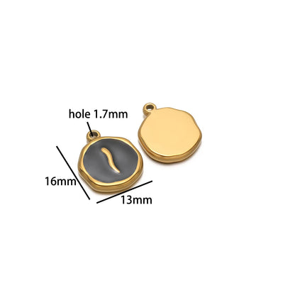 Factory DIY Charm 18k Gold Plated Stainless Steel Enamel Cross Dog Paw Pendant for Women Necklace Jewelry Making
