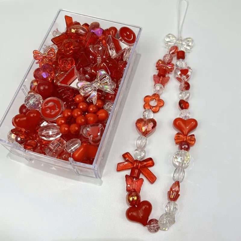 DIY Transparent Acrylic Beads Handmade Material for Jewelry Making  Bracelet Mobile Phone Chain Mixed Shapes Key Chain